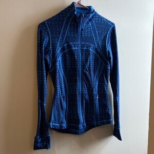 Lululemon Rare Blue Patterned Zip-Up Jacket